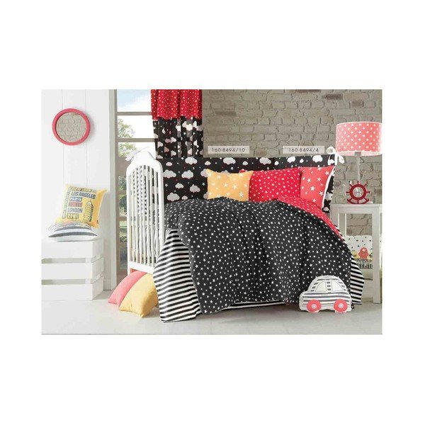 Sivo-crveni pamučni dječji jastuk Mike & Co. NEW YORK Pillow Toy Car, 32 x 25 cm-image-2