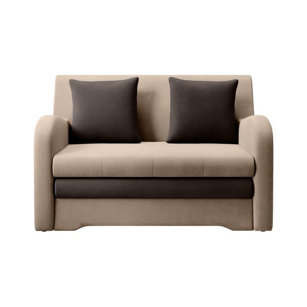 Svjetlo smeđa baršunasti sklopiva sofa 130 cm Ario – ELTAP