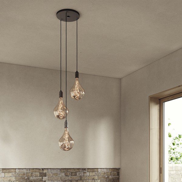 Tamno siva viseća svjetiljka s mogućnosti zatamnjivanja ø 25 cm Triple Pendant – tala-image-2