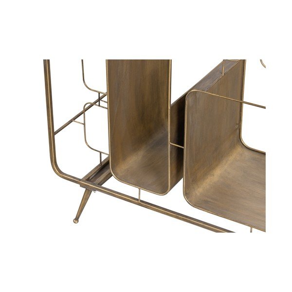 Metalna vitrina za vino u zlatnoj boji broj boca 6 kom, 87x80,5x33 cm Capo – WOOOD-image-3