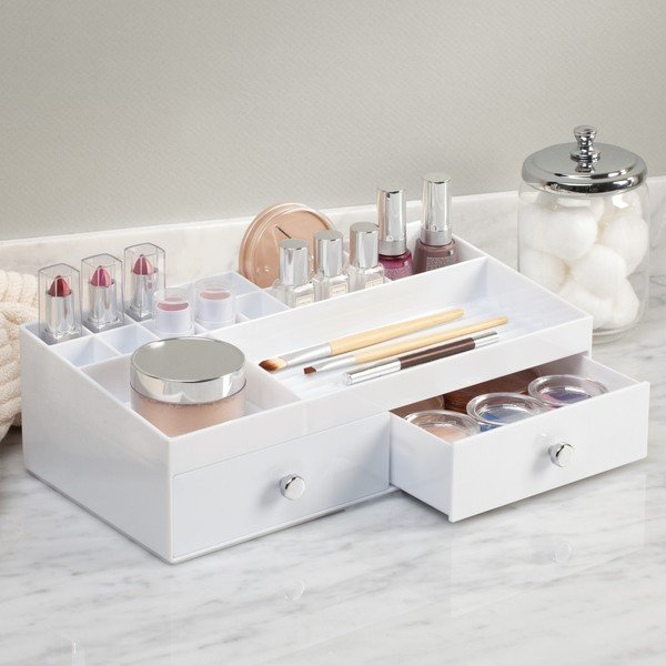 Bijeli organizator s 2 ladice InterDesign Cosmetic-image-1