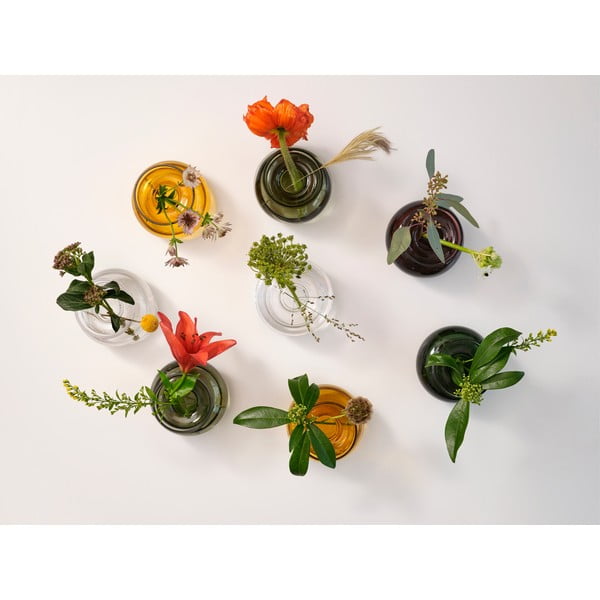 Svijetlo siva staklena ručno izrađena vaza (visina 9 cm) Inu – Zone-image-1