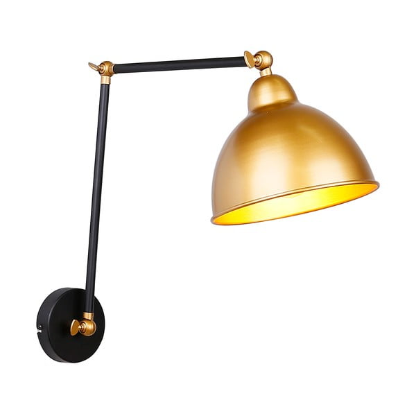 Metalna zidna lampa u crno-zlatnoj boji Truck - Candellux Lighting-image-1