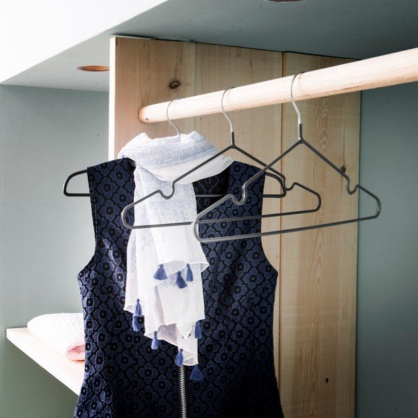 Set od 3 vješalice za odjeću Compactor Grey Coats-image-2