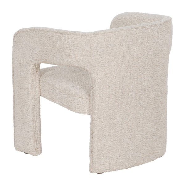 Bež fotelja od bouclé tkanine – Ixia-image-3