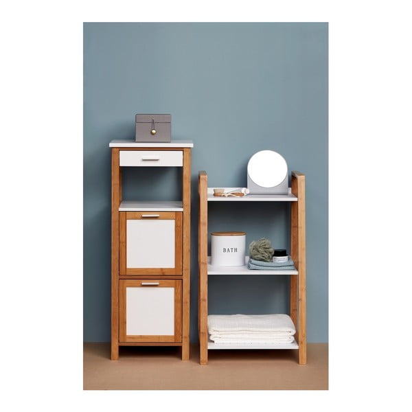 Polica za kupaonicu od bambusa na 3 razine Wenko Finja-image-4