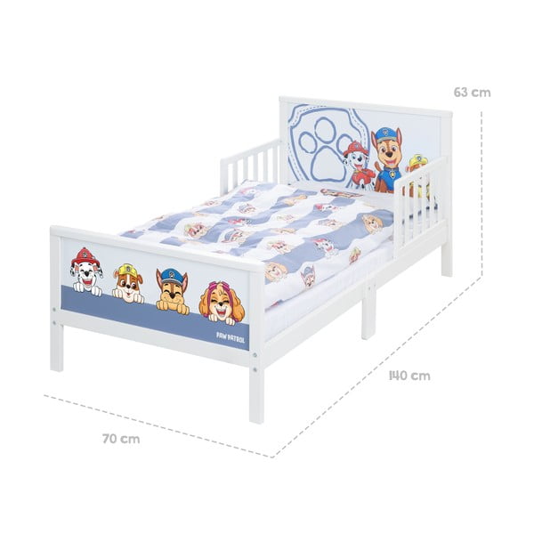 Bijeli/plavi dječji krevet 70x140 cm Paw Patrol – Roba-image-3