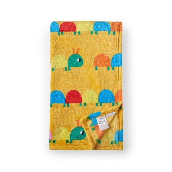 Žuta  deka za bebe od flisa 130x170 cm Curious Caterpillar – Catherine Lansfield