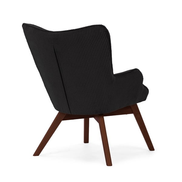 Crna fotelja od samta Niko – Ropez-image-3