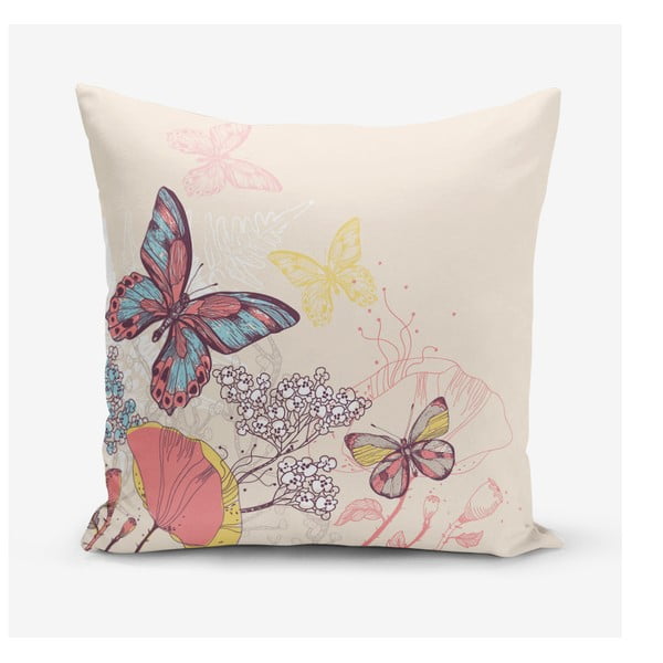Jastučnica s primjesom pamuka Minimalist Cushion Covers Butterflies, 45 x 45 cm