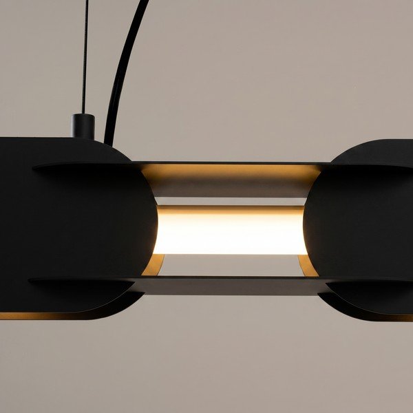 Crna metalna LED viseća svjetiljka CHAIN – Thoro-image-2