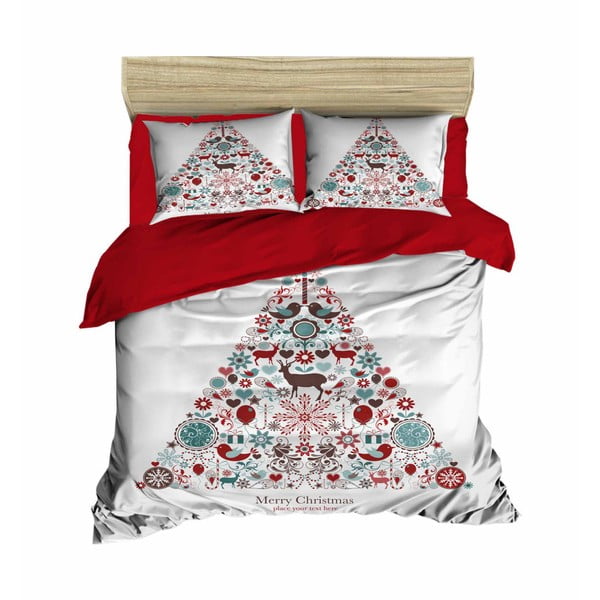 Božićna posteljina za bračni krevet sa Marcel plahtama, 200 x 220 cm