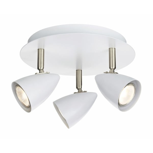 Bijela stropna svjetiljka sa srebrnim detaljima Markslöjd Ciro Tres