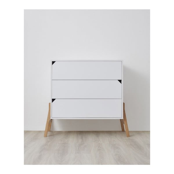 Bijela komoda s 3 ladice BELLAMY Lotta-image-1