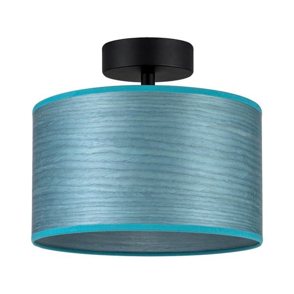 Plava stropna svjetiljka od prirodnog furnira Sotto Luce Ocho S, ⌀ 25 cm