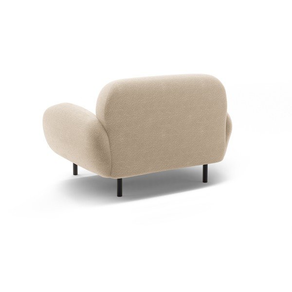 Bež fotelja od bouclé tkanine Poppy – Micadoni -image-2