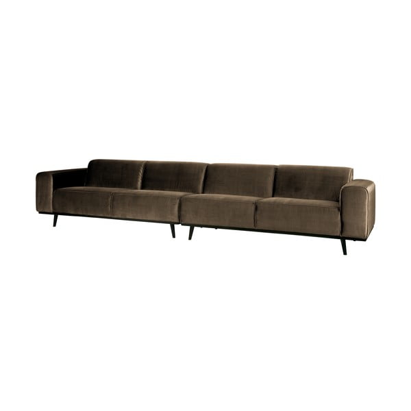Smeđi baršunasti kauč BePureHome Statement, 372 cm-image-1