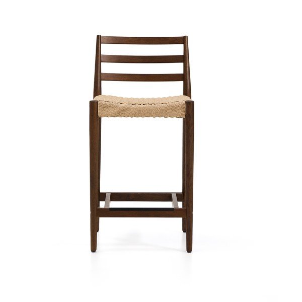 Smeđa/u prirodnoj boji barska stolica od punog hrasta (visine sjedala 65 cm) Analy – Kave Home-image-2