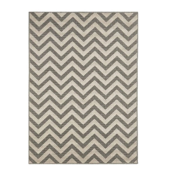 Sivi vrlo izdržljiv tepih Webtappeti Zigzag, 200 x 285 cm