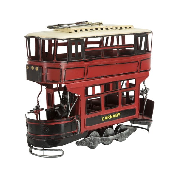 Dekorativni crveni metalni tramvaj Mauro Ferretti