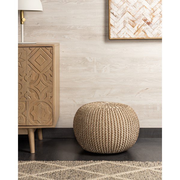 Smeđe-bijeli tabure Kave Home Shore-image-3