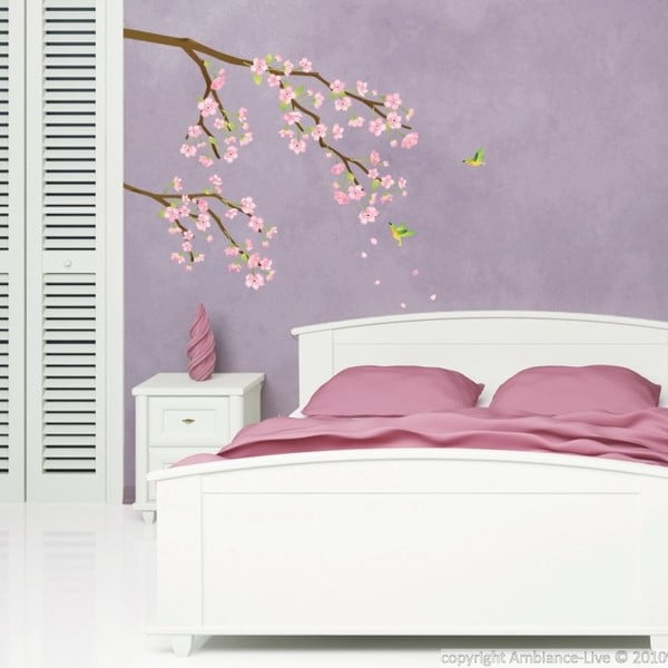 Set naljepnica Ambiance Tree Branch Pink Flowers-image-1