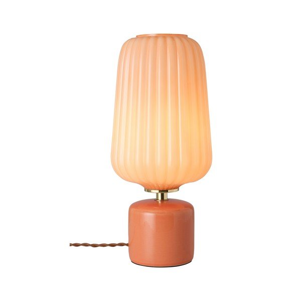 Staklena stolna lampa u boji lososa (visina 40 cm) Daria – Ellos Home-image-3