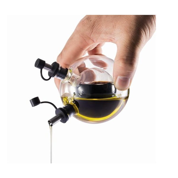 Posuda za ulje i ocat od ručno puhanog stakla s podmetačem XD Design Orbit-image-2