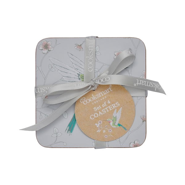 Sivi podmetači za čaše u setu 4 kom Hummingbirds – Cooksmart ®-image-1