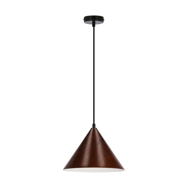 Tamno smeđa viseća svjetiljka s metalnim sjenilom ø 25 cm Dunca – Candellux Lighting