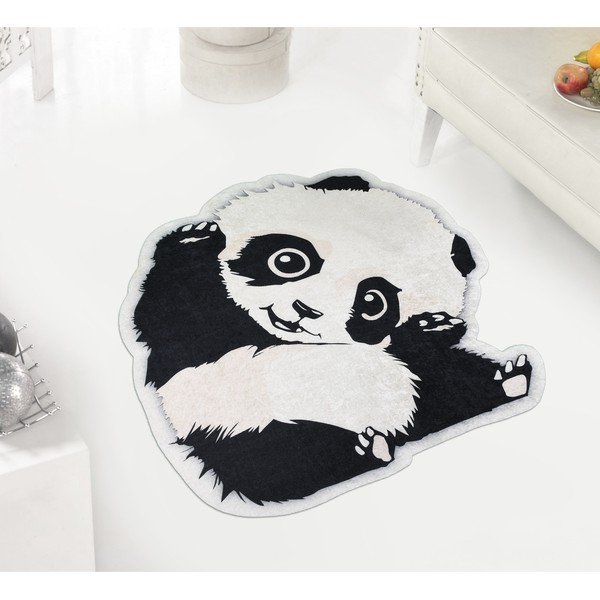 Crno-bijeli dječji tepih ø 120 cm Cuddly Panda – Vitaus-image-1