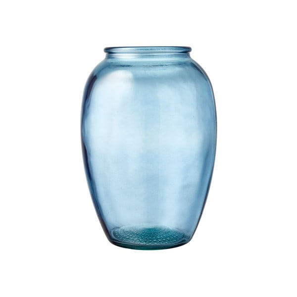 Bitz Kusintha plava staklena vaza, ø 17,5 cm