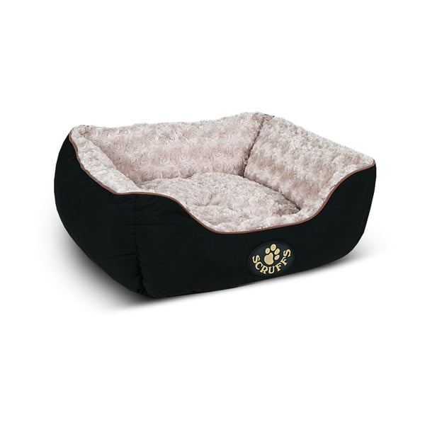 Crni plišani krevet za pse 40x50 cm Scruffs Wilton – Plaček Pet Products