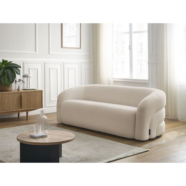 Bež sofa od bouclé tkanine 193 cm Elina – Bobochic Paris-image-1