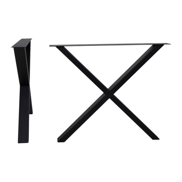 Crne čelične noge za blagovaonski stol House Nordic Nimes, dužine 86 cm