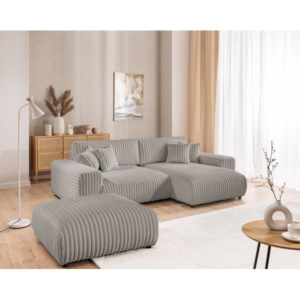 Svijetlo sivi tabure od samta Justin – Ropez-image-3