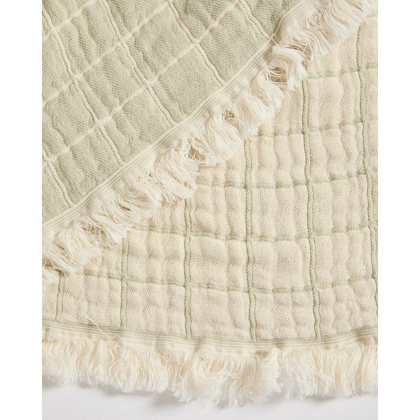 Svijetlo zelena deka za bebe od jacquarda 130x170 cm Tivaro – Kave Home-image-4