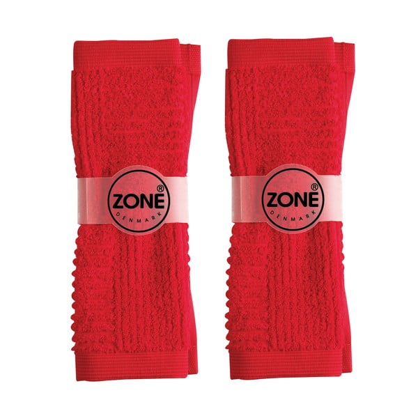 Par malih ručnika, 2 kom, 30x30 cm, crveni
