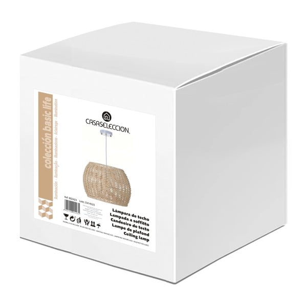 Stropna svjetiljka od ratana u prirodnoj boji sa sjenilom od ratana ø 35 cm Natural Way – Casa Selección-image-3