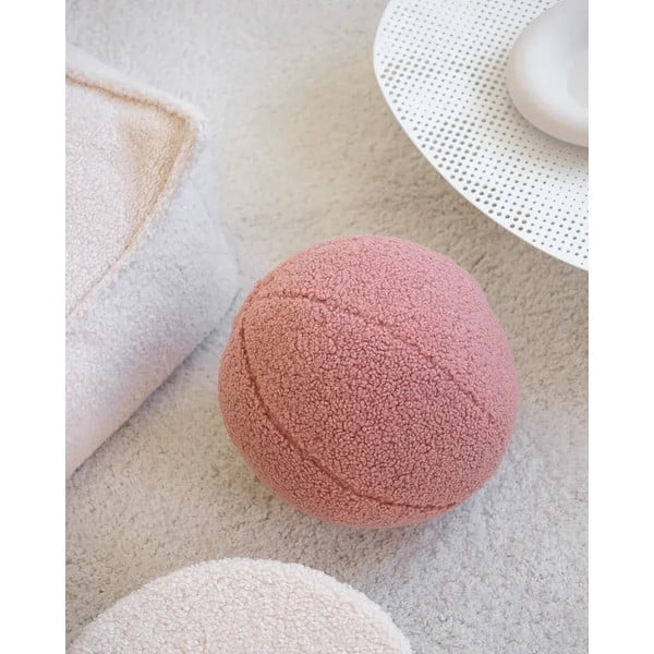 Ružičasti dječji jastuk za sjedenje od bouclé tkanine Ball – Wigiwama-image-4