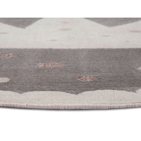 Sivi dječji tepih ø 140 cm Crown – Hanse Home-image-1