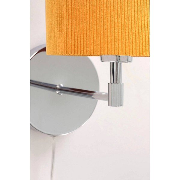 Žuta /u sjajno srebrnoj boji tekstilna zidna lampa s utikačem Seth – Jotex-image-4