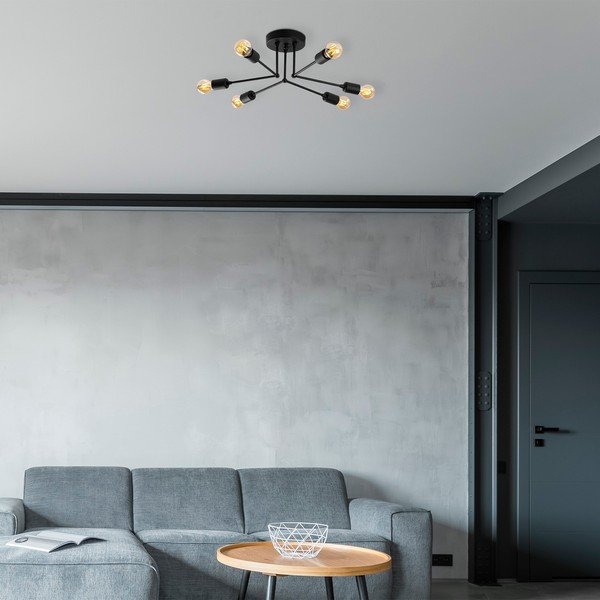 Crna stropna svjetiljka Sparrow – Opviq lights-image-1