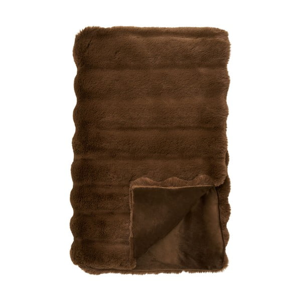 Smeđa deka od umjetnog krzna 130x180 cm Galena – House Nordic