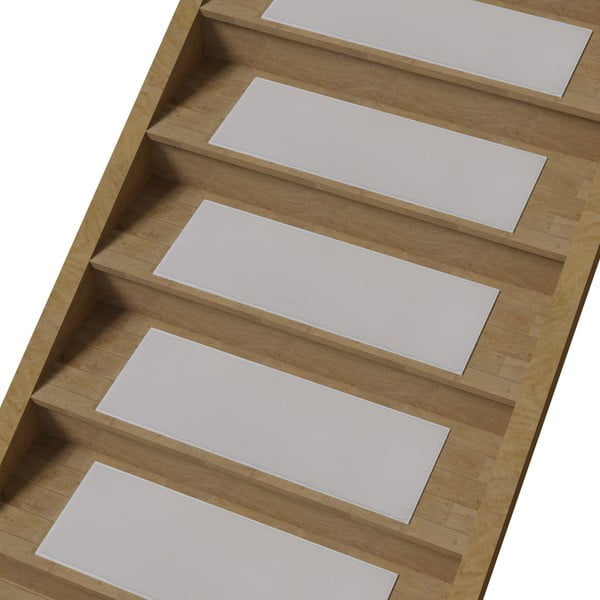 Krem pamučni set tepiha za stepenice 16 kom 25x65 cm Ekru – Vitaus-image-2