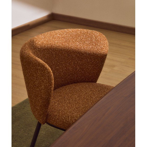 Podstavljena blagovaonska stolica boja terakote Ciselia – Kave Home-image-2