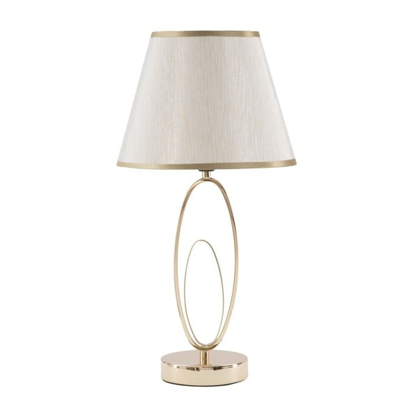 Bijela stolna svjetiljka sa zlatnim postoljem Mauro Ferretti Flush