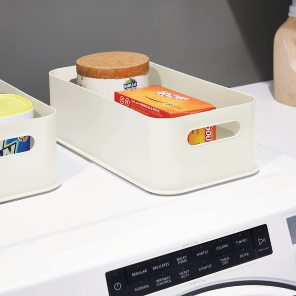 Bijela kutija za pohranu iDesign Eco Handled, 21,3 x 43 cm-image-1