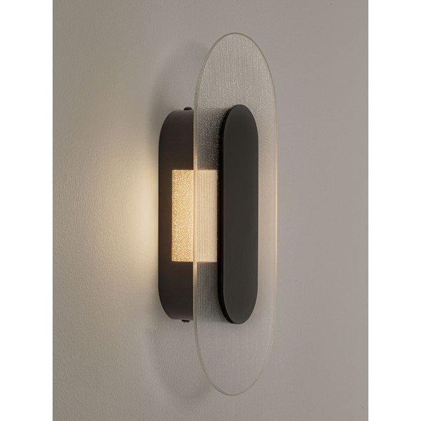 Mat crna metalna LED zidna lampa Vetrio – Nova Luce-image-1