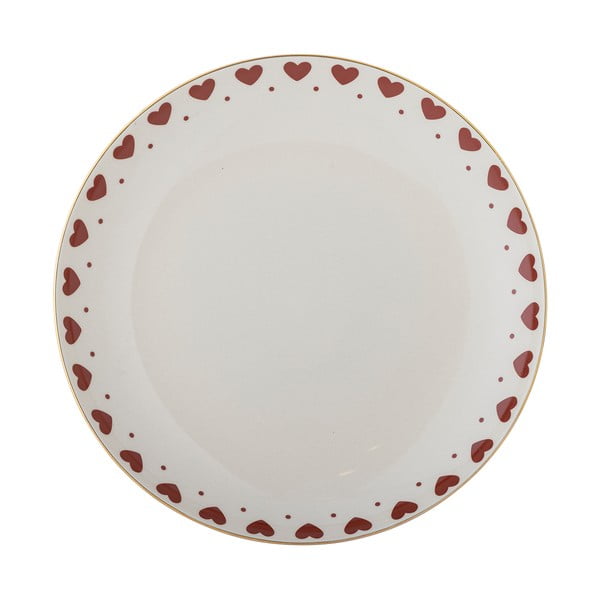 Bijeli tanjur s božićnim motivom od kamenine ø 26,5 cm Jolly – Bloomingville